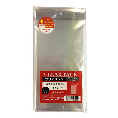 店舗用品ラッピング用品クリアパックOPP透明袋(テープ付き)9×15cmの商品画像