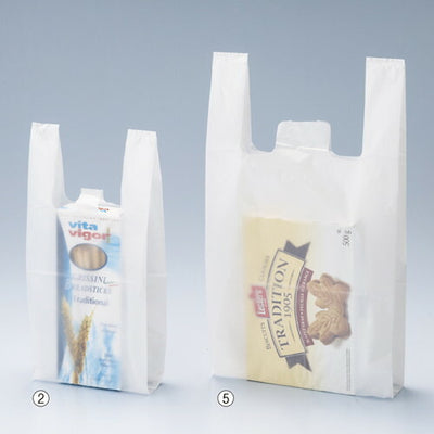 店舗用品ラッピング用品白無地レジ袋エンボス加工タイプ16×34[23]×横マチ9cmの商品画像