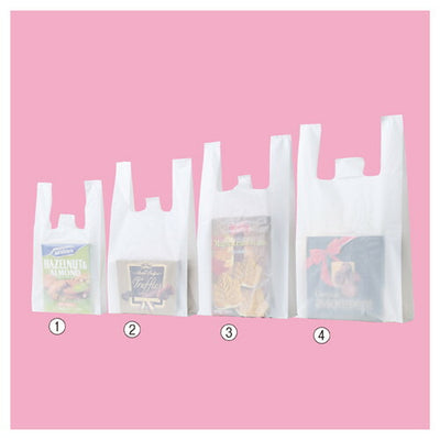店舗用品ラッピング用品乳白レジ袋エンボス加工タイプ18×36[24]×横マチ11cmの商品画像