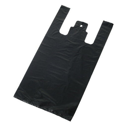 店舗用品ラッピング用品無地ブラックレジ袋厚口タイプ30×54[37]×横マチ15cmの商品画像
