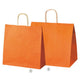 店舗用品ラッピング用品カラー手提げ紙袋オレンジ21×12×25cmの商品画像