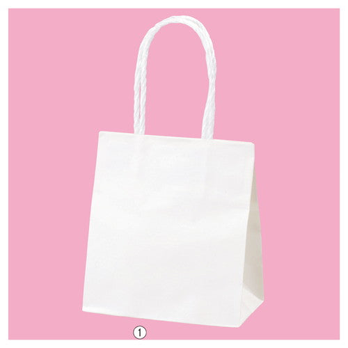 店舗用品ラッピング用品スムースバッグ白無地紙袋15×8×16.5cmの商品画像