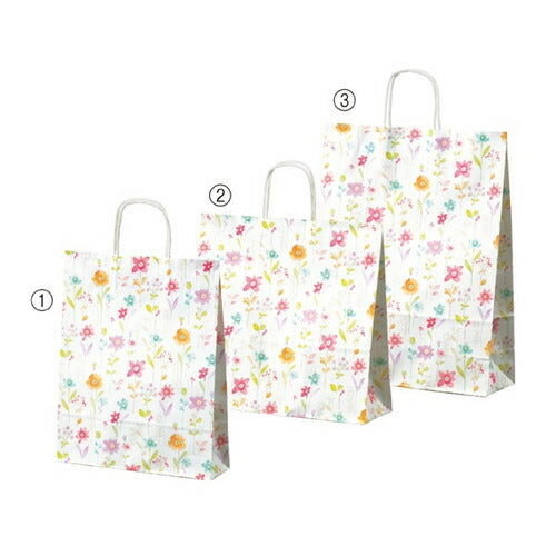 店舗用品ラッピング用品柄入り紙袋フラワーアラカルト38×15×50cmの商品画像