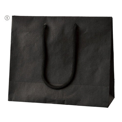 店舗用品ラッピング用品手提げ紙袋無地ブラック26×10×22cmの商品画像