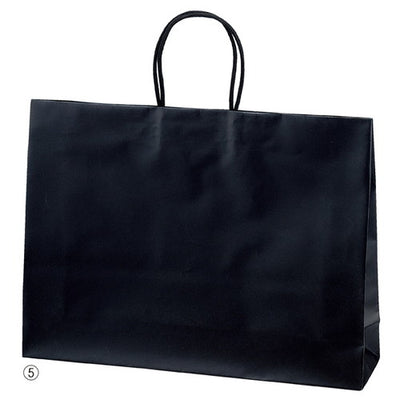 店舗用品ラッピング用品手提げ紙袋マットバッグブラック22.5×8×32cmの商品画像