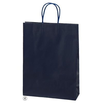 店舗用品ラッピング用品手提げ紙袋マットバッグネイビー22×12×22cmの商品画像