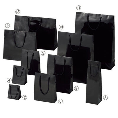 店舗用品ラッピング用品ブライトバッグブラック10×7×12cmの商品画像