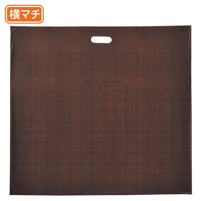 店舗用品ラッピング用品ブラウンチェック68×68×横マチ15cmの商品画像