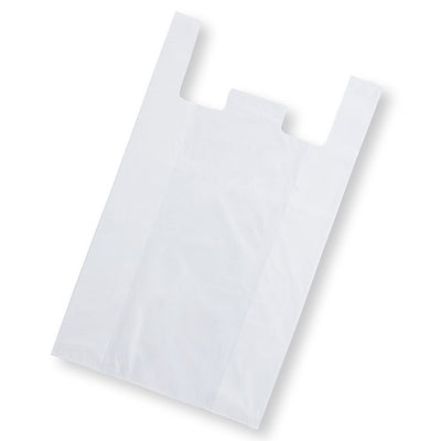 店舗用品ラッピング用品特大手提げポリ袋白無地90号60×100[76.5]×横マチ30cmの商品画像