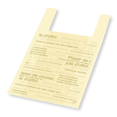 店舗用品ラッピング用品特大レジ袋カフェオレ43×73[54]×横マチ18cmの商品画像