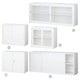 店舗用品店舗運営用品A4書庫H73cm(上置用)ホワイトW88cmガラス引戸の商品画像