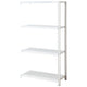 店舗用品店舗運営用品ノンボルトラック4段H180cm150kg/段タイプ連結タイプW128.5×D45.5cmの商品画像