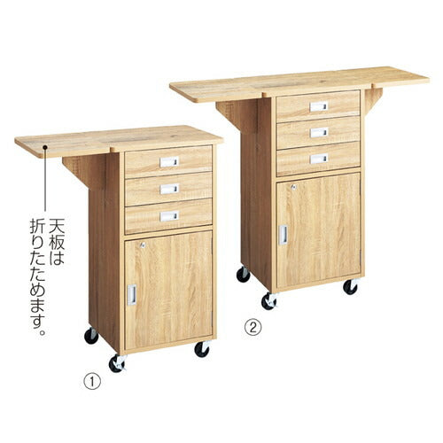 店舗用品店舗什器木製作業台ラスティック柄両側天板タイプの商品画像