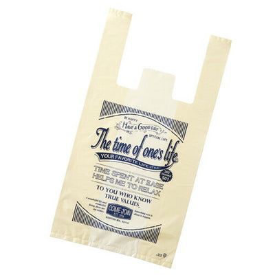 店舗用品ラッピング用品レジ袋アメリカンヴィンテージ24×45[31]×横マチ14cmの商品画像