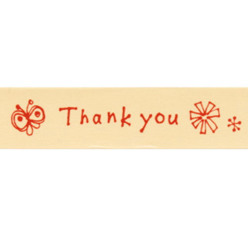 店舗用品店舗運営用品プリントセロテープ(25m巻)フラワーThankyou【10巻】の商品画像