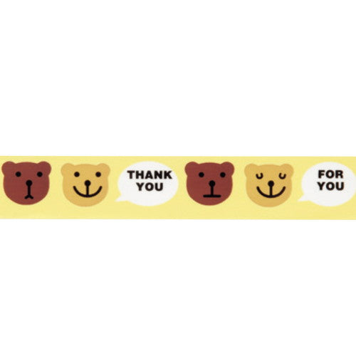 店舗用品店舗運営用品プリントセロテープ(25m巻)ベアThankyou【10巻】の商品画像