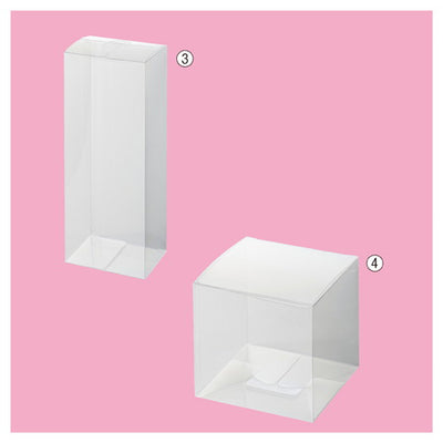 店舗用品ラッピング用品セットアップクリア四角ボックス9.5×9.5×9.5cmの商品画像