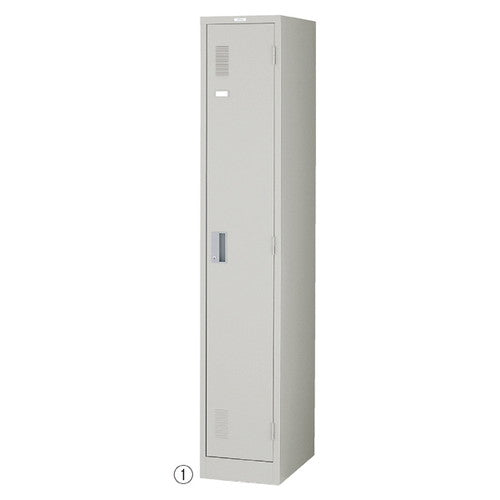 店舗用品店舗運営用品鍵付きスチール製ロッカーニューグレー1段H179cm1人用の商品画像