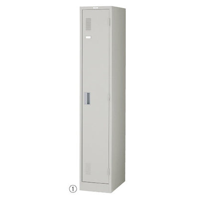 店舗用品店舗運営用品鍵付きスチール製ロッカーニューグレー1段H179cm1人用の商品画像