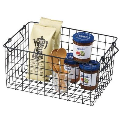 店舗用品演出用品スタッキングワイヤーバスケットW37×D26×H18cmの商品画像