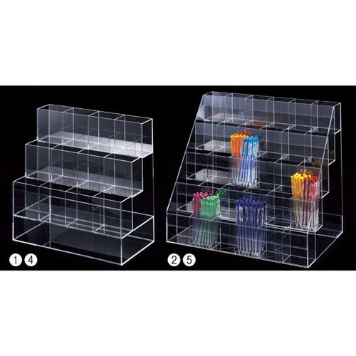 店舗用品演出用品アクリル筆記具陳列ケース4列3段の商品画像