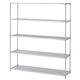 店舗用品シリーズ什器ワイヤーラック重量棚展開アジャスタータイプH212cm5段D45.7cmW182.2cmの商品画像