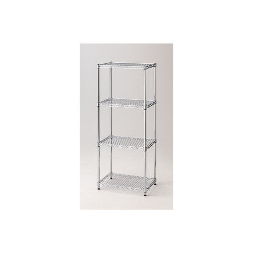 店舗用品シリーズ什器ワイヤーラックD45cmタイプアジャスタータイプH151cm4段W60.9cmの商品画像