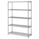 店舗用品シリーズ什器ワイヤーラックD45cmタイプアジャスタータイプH181cm5段W121.2cmの商品画像