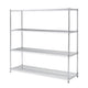 店舗用品シリーズ什器ワイヤーラック重量棚展開アジャスタータイプH151cm4段D45.7cmW151.4cmの商品画像