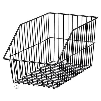 店舗用品店舗什器ネットカゴブラックW21.5cmの商品画像