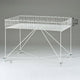 店舗用品店舗什器バスケットワゴン白W90×D60cmの商品画像