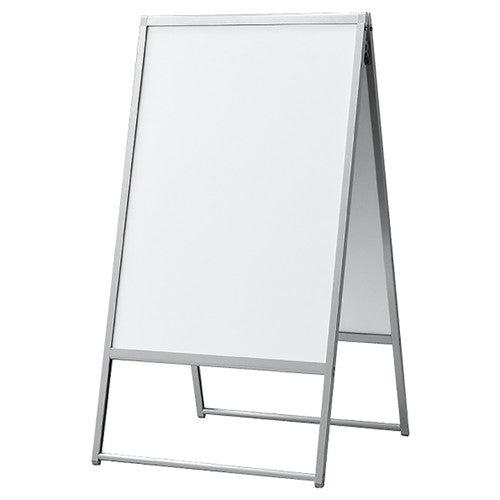 店舗用品サイン・掲示用品屋外A型ポスタースタンド(両面仕様)A1シルバーの商品画像