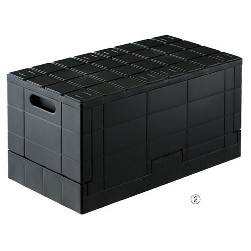 店舗用品店舗運営用品スタッキングコンテナボックスブラック大の商品画像