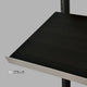 店舗用品システム什器傾斜木棚W90×D35cmクロームブラケットセットブラックの商品画像