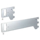 店舗用品システム什器角バー(14×32mm角)用貫通式ブラケットクローム左右兼用D10cmの商品画像