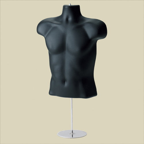 店舗用品ディスプレイ用品紳士卓上ミディアムハーフトルソー腕無しの商品画像