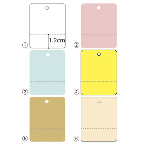 店舗用品販促用品カラーさげ札(色糸付き)ベージュ(ベージュ糸)【500枚】の商品画像