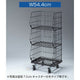 店舗用品店舗什器高機能型ジャンブルバスケットW54.4cm直径10cmキャスター付き白3段の商品画像