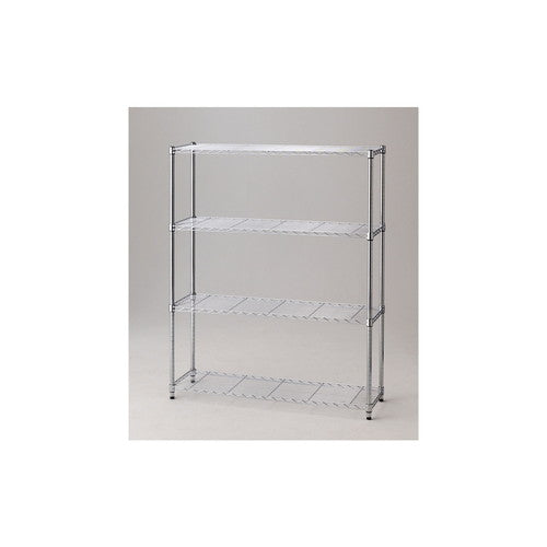 店舗用品シリーズ什器ワイヤーラックローコストD35cmアジャスタータイプH151cm4段W121.2cmの商品画像