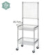 店舗用品シリーズ什器シェルフワゴンH159cm2段展開ネット付きW60cmD45.7cmの商品画像