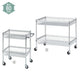 店舗用品シリーズ什器シェルフワゴンH80cm2段展開W90.7×D45.7cmの商品画像