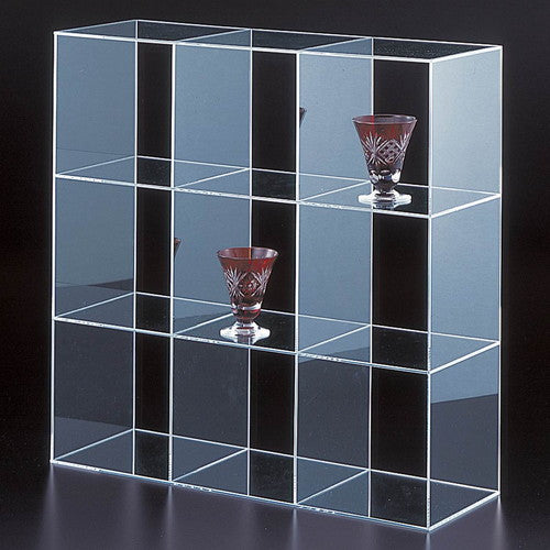 店舗用品演出用品透明アクリル多段ディスプレイ台4列4段小の商品画像