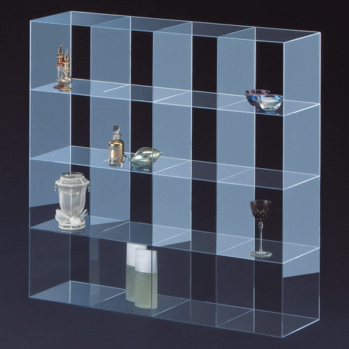 店舗用品演出用品透明アクリル多段ディスプレイ台4列4段大の商品画像