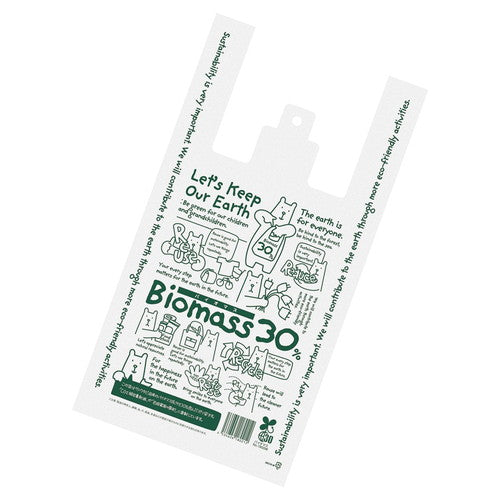 店舗用品ラッピング用品レジ袋バイオマス30%配合エコクマ24×45[31]×横マチ14cmの商品画像