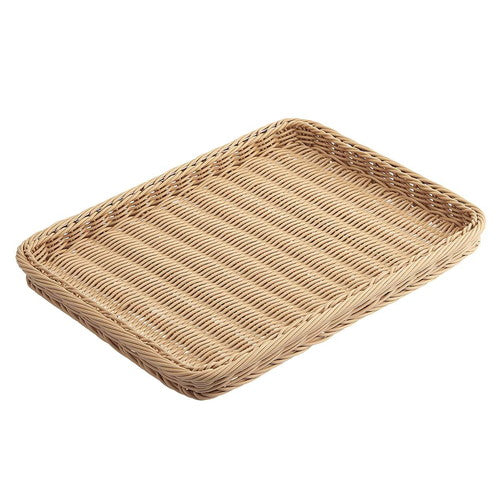 店舗用品演出用品PP製バスケットナチュラルH10cmの商品画像