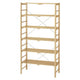 店舗用品店舗什器ウッドラックナチュラルW90cmH180cm6段の商品画像