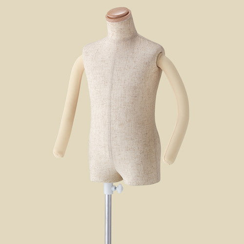 店舗用品ディスプレイ用品子供腕付き芯地張トルソー身長100cm(3才)の商品画像