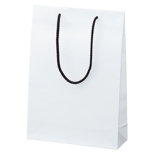 店舗用品ラッピング用品マット貼り紙袋白22.5×8×32cmの商品画像