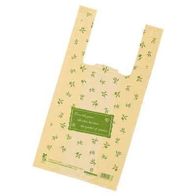 店舗用品ラッピング用品バイオマスレジ袋オリーブガーデン24×45[33]×横マチ13cmの商品画像