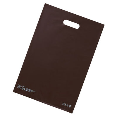 店舗用品ラッピング用品ポリ袋ハード型カラーブラウン30×45cmの商品画像